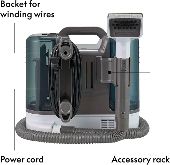 Steam Cleaner for Carpets &amp Upholstery Portable Spot Cleaner with UV Pet Stain Detection 4 Cleaning Modes 1800ml Tank Powerful Suction 5m Cord