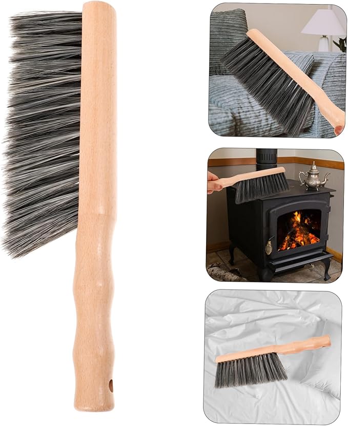 NOLITOY 3pcs Fireplace Hand Broom Soft Bristle Brush Duster Cleaning Tool Bench Brush
