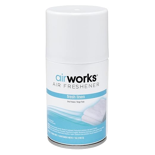 Hospeco Health Gards Metered Aerosol Air Freshener (Fresh Linen Scent 7 oz. Cans Case of 12)