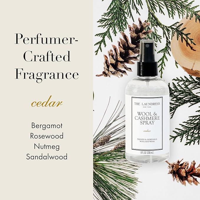 The Laundress Classic Fabric Spray Clean Laundry Scent 8 oz + The Laundress Wool and Cashmere Fabric Spray Cedar Scent 8 oz