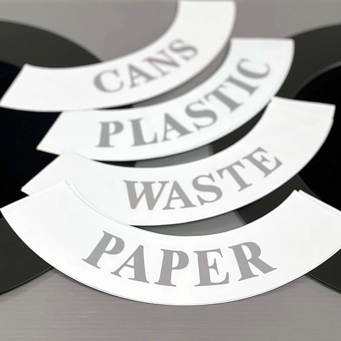 Safco Trash Can Recycle Bin Combo 28 Gallon Each (3 Bin) At Your Disposal Recycling Center Black/Grey