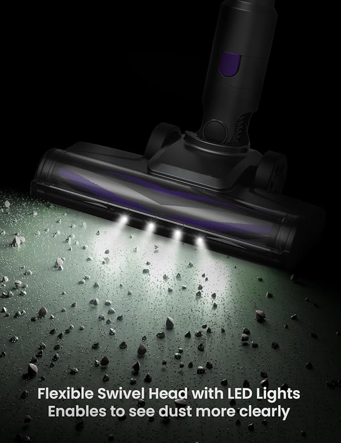 Vexilar V8PRO Cordless Vacuum Cleaner for Home - 25Kpa Stick Vacuum with Self Standing Design Max 35Min Runtime 6 in 1 Lightweight Vacuum for Hardwood Floors and Carpet Pet Hair Car