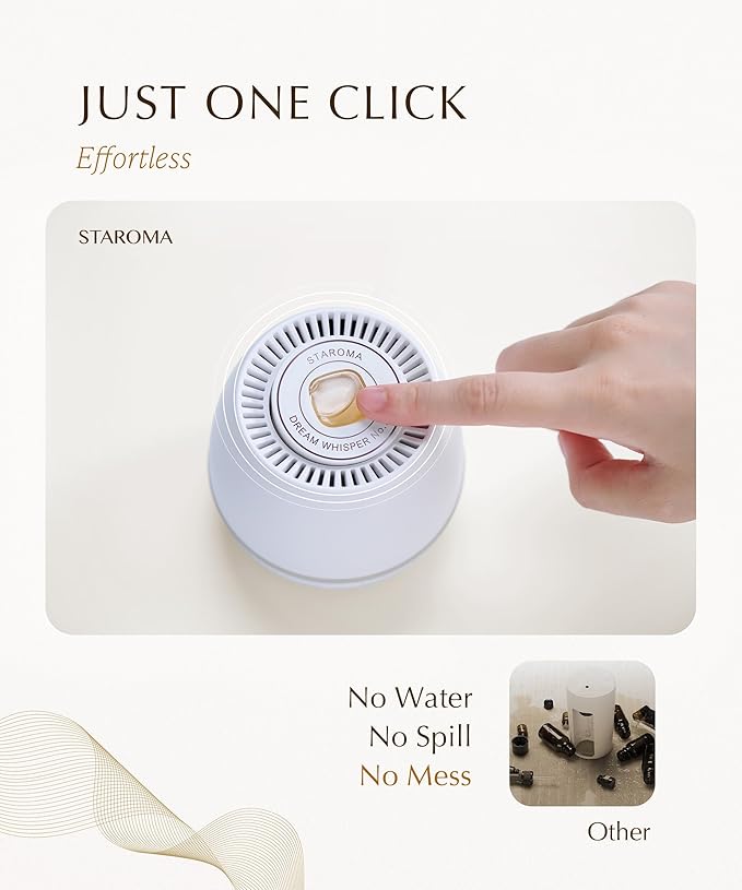 Waterless Diffuser Starter Kit (Jasmine Essential Oil) Gift Car Air Freshener - Cordless Rechargeable Battery Small Quiet Adjustable Scent Level &amp Light - 200 sqft Small Home Office