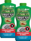 Green Gobbler Fruit Fly Killer+ - Kills Fruit Flies Drain Flies &amp Sewer Flies Gel Treatment for Use in Sinks &amp Pipes - Safe for Septic Systems 32oz - Up to 8 USES (2 Pack)