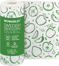 LOLA Swedish Dishcloths XL on a Roll 30 Sheets Fruit Pattern Perforated Tear-Off 11 x 10 Sheets w/Hook Reusable Absorbent Unpaper Towels Cellulose Sponge Cloth Biodegradable Made in Germany