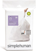simplehuman Code G Custom Fit Trash Can Liner 30 Liters / 8 Gallons (4 pack)