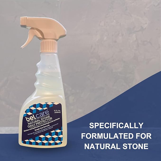 Natural Stone Marble and Granite Sealer | Water-Based Stone Sealer Spray pH-Neutral Surface Protector for Countertops Vanities &amp More – 17 fl oz