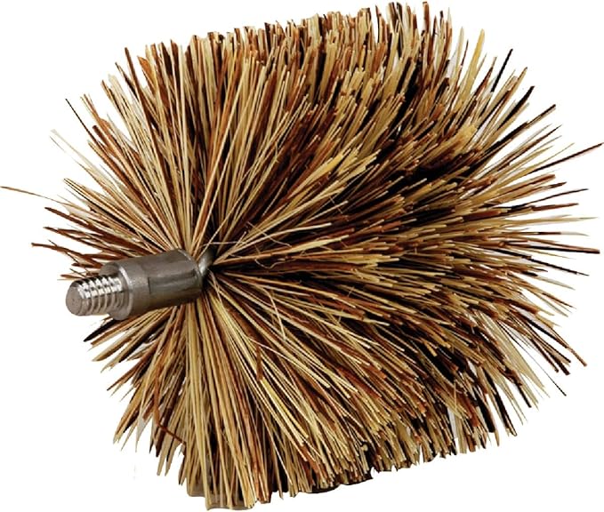 Meeco's Red Devil 84333 4 Round Fiberglass Pellet Stove Chimney Brush - Compact Low-Profile Design for Angles &amp Bends Up to 90° (1/4-20 Thread)