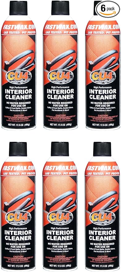 CU4 Carpet &amp Upholstery Cleaner – Stain Remover &amp Odor Eliminator for Fabric Carpet &amp Upholstery 6-Pack