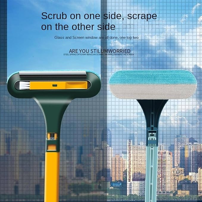 Screen Window Brush Cleaning Appliance Window Cleaning disassembly-Free Cleaning Screen Window Cleaning Tools Household high-Rise Building Wiper Two-Sided Brush