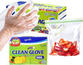 CLEANWRAP Disposable Gloves - LDPE BPA FREE (1000 Piece) + Zipper Bag (Medium 90 Bags) | Food Service Gloves Clean Gloves Disposable Disposable Plastic Gloves Korean Clean Vinyl Glove Plastic Gl