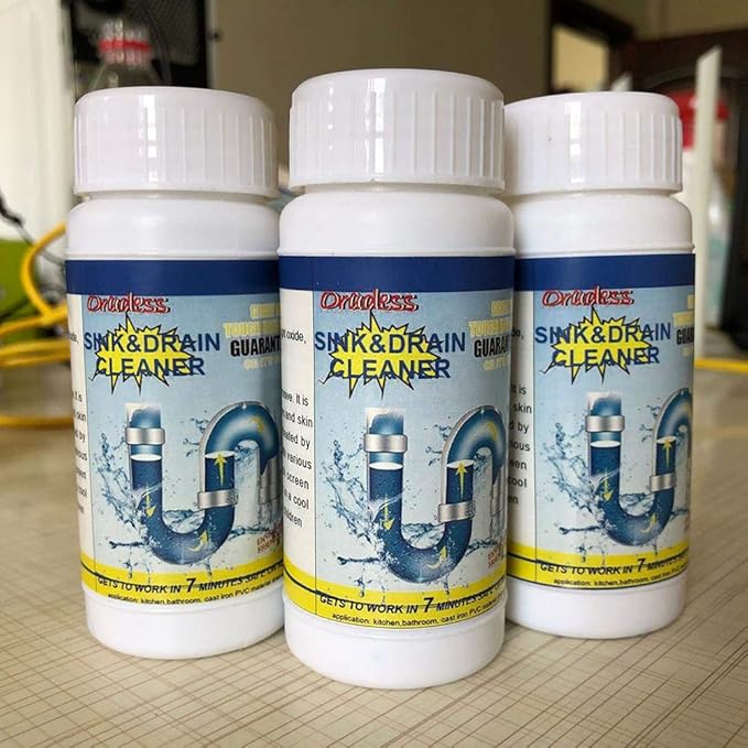 Pipe Dredge Deodorant Powerful Sink Drain Cleaner Pipe Dredging Agent Sewer Toilet Dredge Powder Cleanser Dredge Agent for Kitchen Toilet Pipeline Quick Cleaning Tool