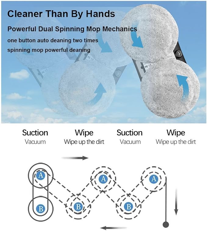 Automatic Water Jet Window Cleaner Robot Intelligent Home Automatic Window Cleaning Ultra-Thin Water Jet Window Cleaner Electric High-Level Double-Sided Glass Wiping