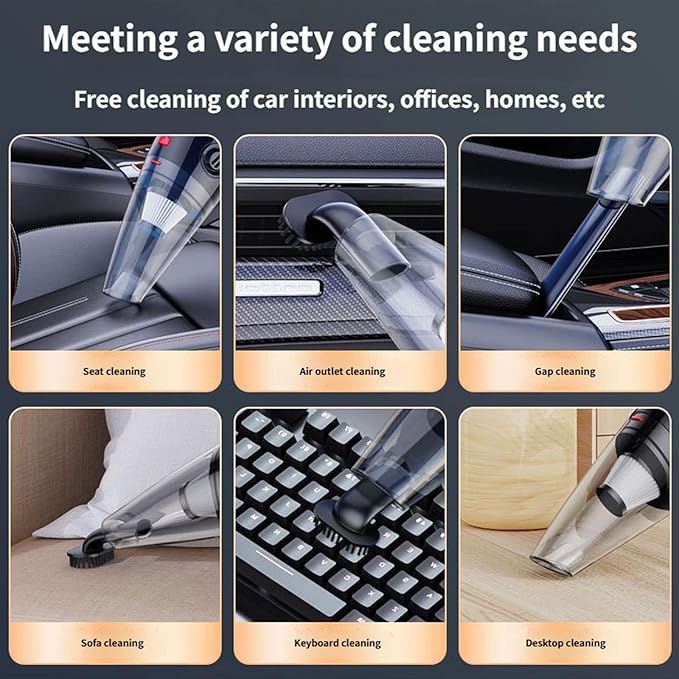 Portable Car Vacuum Rechargeable Car Machine Technology Small Design ABS Texture for Travel Use