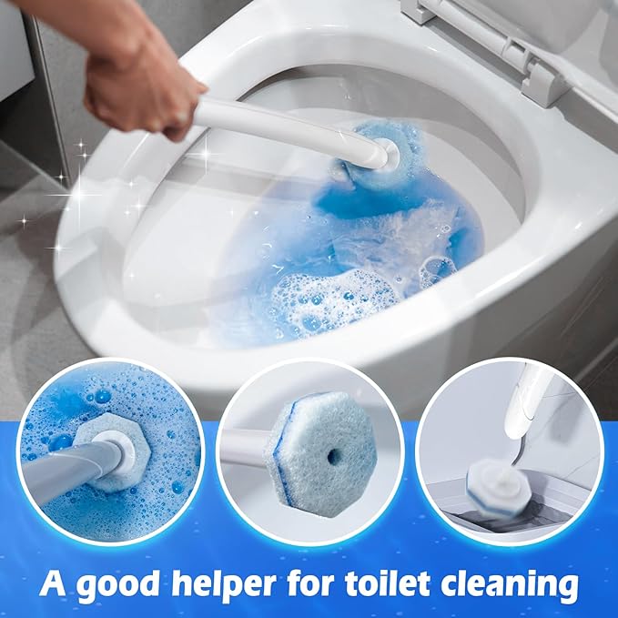 50 Count Upgraded Toilet Wand Refill Compatible with Most Disposable Toilet and Bathroom Cleaning System
