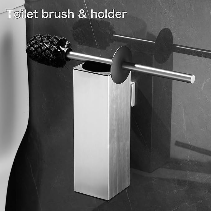 Toilet Brush and HolderToilet Brush SetToilet Bowl Brush and HolderToilet Bowl CleanersToilet Brush and Holder Set(Brushed)