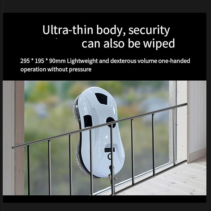Pomya Window Cleaner Robot Automatic Intelligent Window Cleaning Robot with Auto Water Spray 5600Pa Strong Suction Anti Falling Remote Control for Window Glass Marble Wall (US