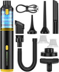 Car Vacuum Portable Cordless Handheld Vacuum Cleaner 4-in-1 Mini Cordless Vacuum with 2 Suction Modes and 16800pa Suction Power Blowing &amp Inflating 2 Modes Handheld Vacuum for Car Desk Keyboards