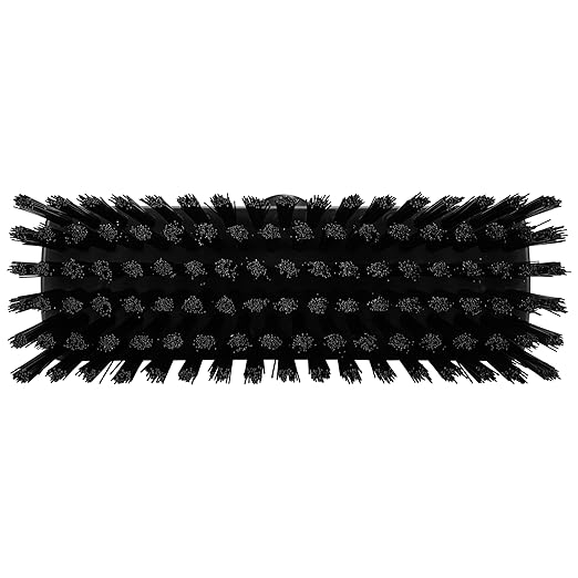 Vikan 70429 Compact Wall/Deck Scrub 8.9 Stiff Black