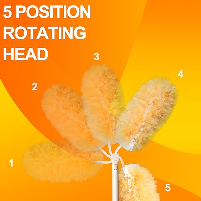 Duster Refills 50 Counts 360° Heavy Duty Multi Surface Duster Refills for Cleaning Compatible with Swiffer Dusters