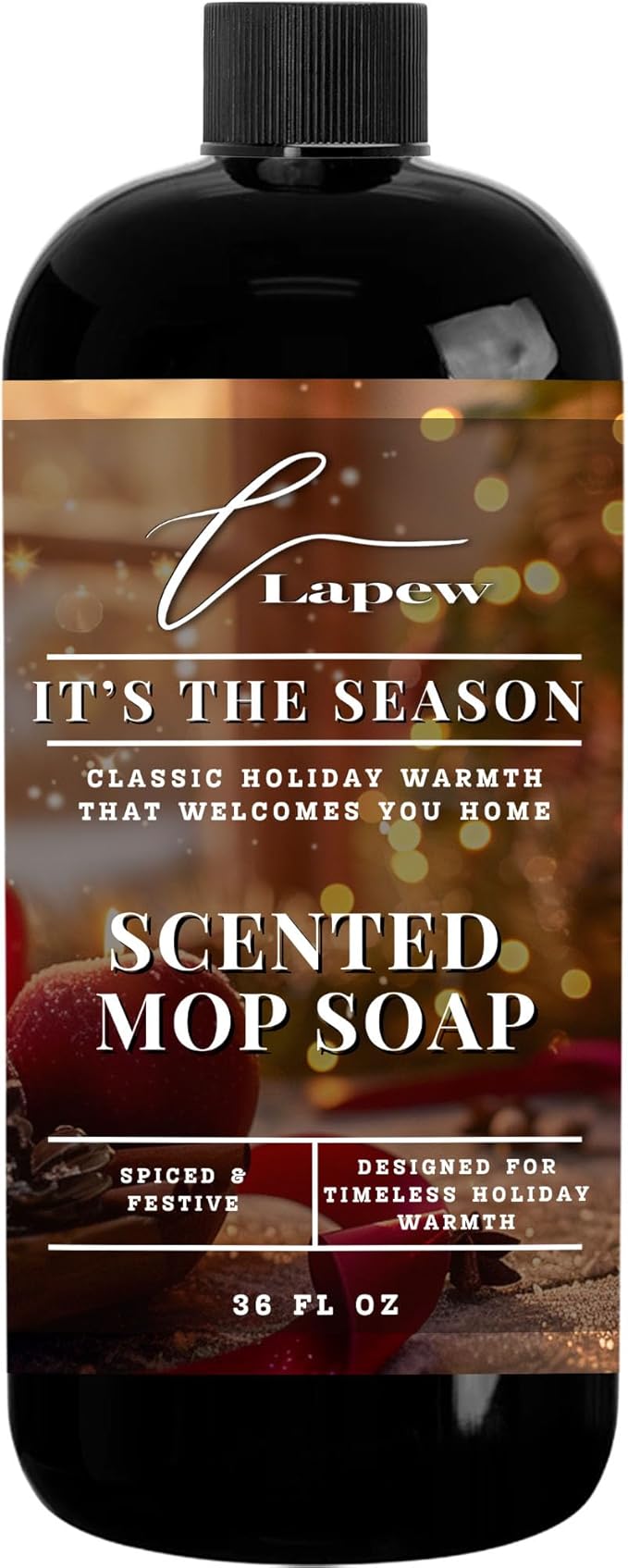 Lapew It's The Season Scented Mop Soap - Luxury Floor Cleaner Concentrate for Mopping Tile Laminate Vinyl &amp Hardwood | Streak-Free Low-Foam | 36 oz