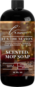 Lapew It's The Season Scented Mop Soap - Luxury Floor Cleaner Concentrate for Mopping Tile Laminate Vinyl &amp Hardwood | Streak-Free Low-Foam | 36 oz