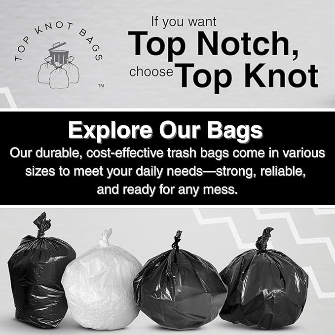 45 Gallon Garbage Trash Bag 40X46 1.2 Mil Black 100 Count Can Liner Bulk 40 Gallon 41 Gallon 42 Gallon 43 Gallon 44 Gallon Made in USA