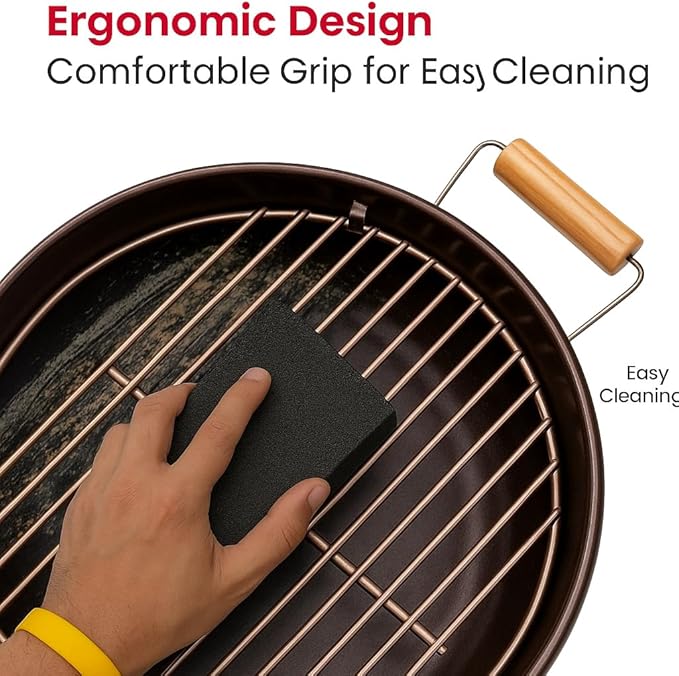 Commercial Grade Heavy Duty Grill Cleaning Brick Bulk 4 Pack. Pumice Stone Cleaner Tool Cleans and Sanitizes Restaurant Flat Top Grills or Griddles Effectively Without Harsh Chemicals or Abrasives