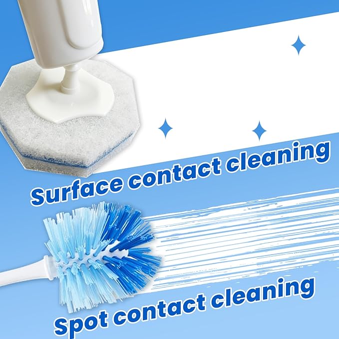 40 Disposable Toilet Brush Refills Srubber Pads Wall Mounted Toilet Bowl Holder Set Toilet Cleaning System Starter Kit Scrubbing Toilet Wand Pads