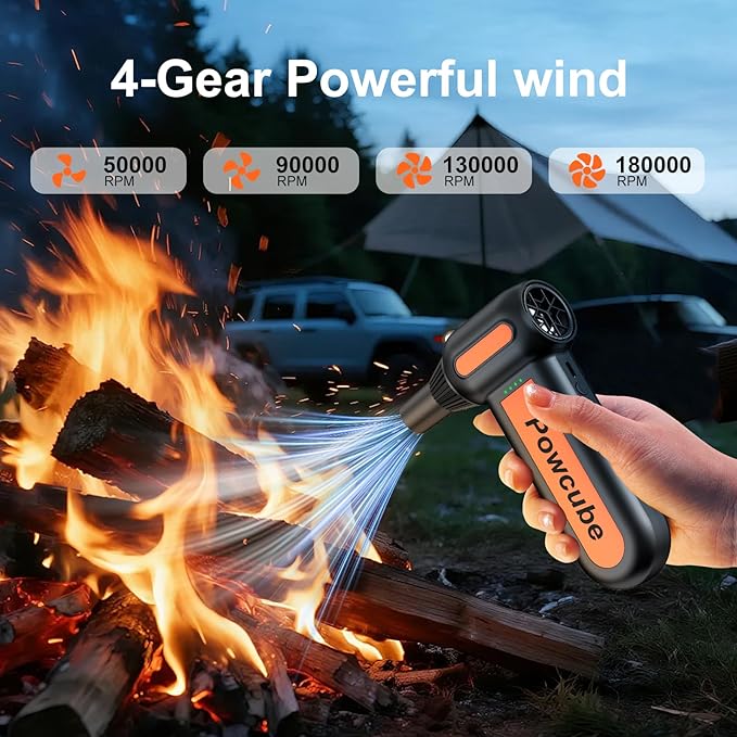2-in-1 Compressed Air Duster 180000RPM Powerful Motor Cordless Vacuum Cleaner with 10000mAh Battery Portable Electric Air Duster Dust Blower for Computer Keyboard Outdoor House Car and Office