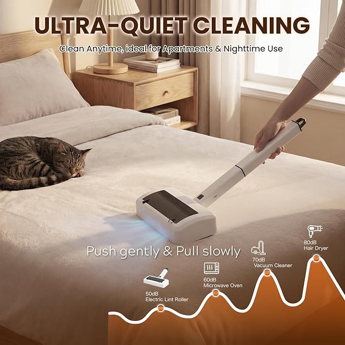 Pet Hair Remover for Carpet Reusable Pet Hair Remover 44 Inch Adjustable Handle Electric Dog Cat Hair Removal Tool for Couch Carpet