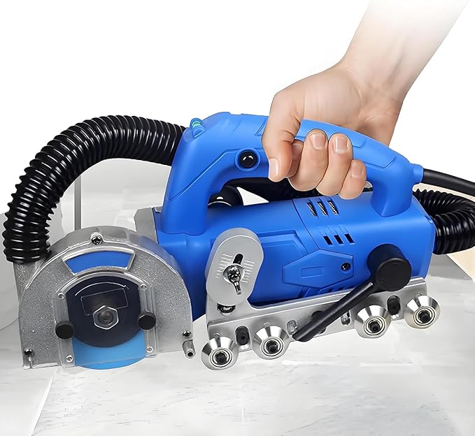 Tile Joint Cleaner - 1200w Electric Tile Seam Cleaning Machine with 9000 RPM Built-in Dust Collection for Efficient Tile Gap Cleaning for Caulking Agent B