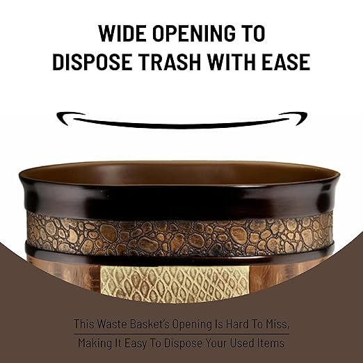 Zahari Home Decorative Trash Can for Bathroom Office &amp Bedroom - 2.1 Gallons Stylish &amp Small Trash Can for Dorms Desktop &amp Restroom - Chic Waste Basket for Compact Spaces Zambia