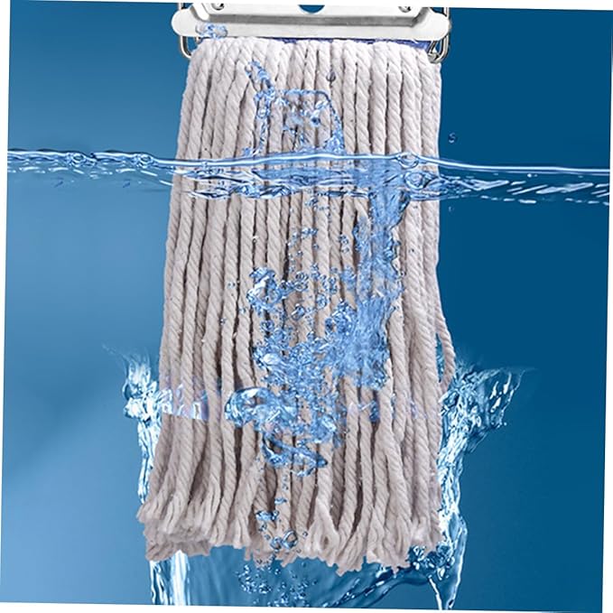 Household Heavy Duty Cotton Mop Wet and Dry Floor Cleaning Tool for Hardwood Tile and Surfaces Absorbent Cotton Mop with Long Non Slip Handle for Efficient Dust