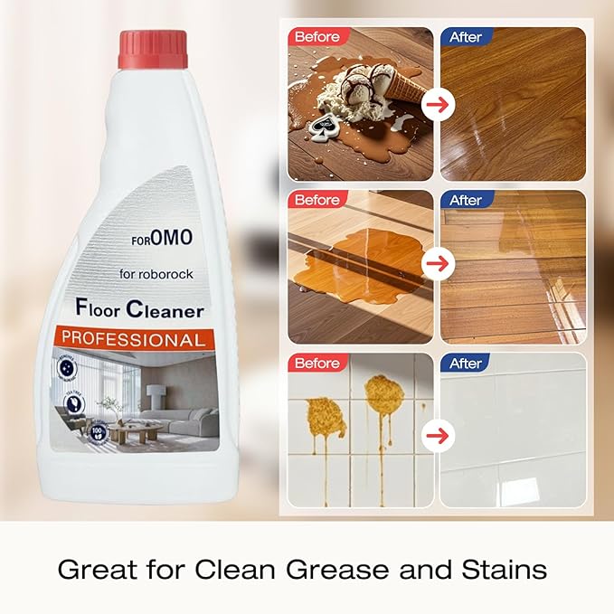 Floor Cleaning Solution Compatible With Roborock Robot Vacuum And Mop Cleaner Deep Cleans For Multiple Hard Floors Suitable With All Robot Vacuums With Mopping (2 Bottle)