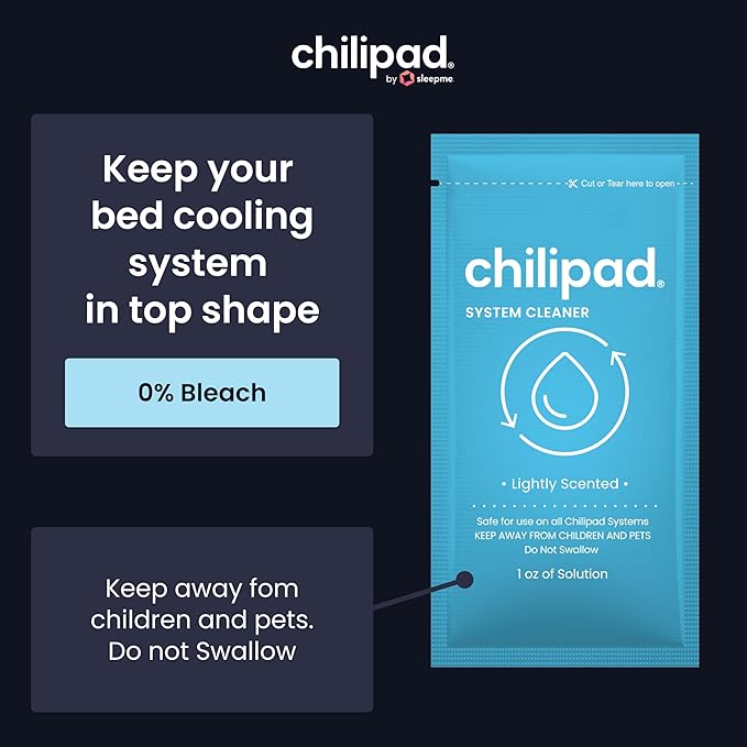 Sleepme Chilipad Sleep System Cleaner – For Regular Maintenance and Deep Cleaning of the Chilipad Bed Cooling Systems – 1 Ounce of Cleaning Solution (12 Pack)