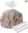Restaurantware-RW Clean 33 Gallon Trash Bags 100 Medium-Duty Garbage Can Liners- Fits 33-39 Gallon Trash Cans Stretchable Clear Plastic Bin liners with Star Seal Bottom
