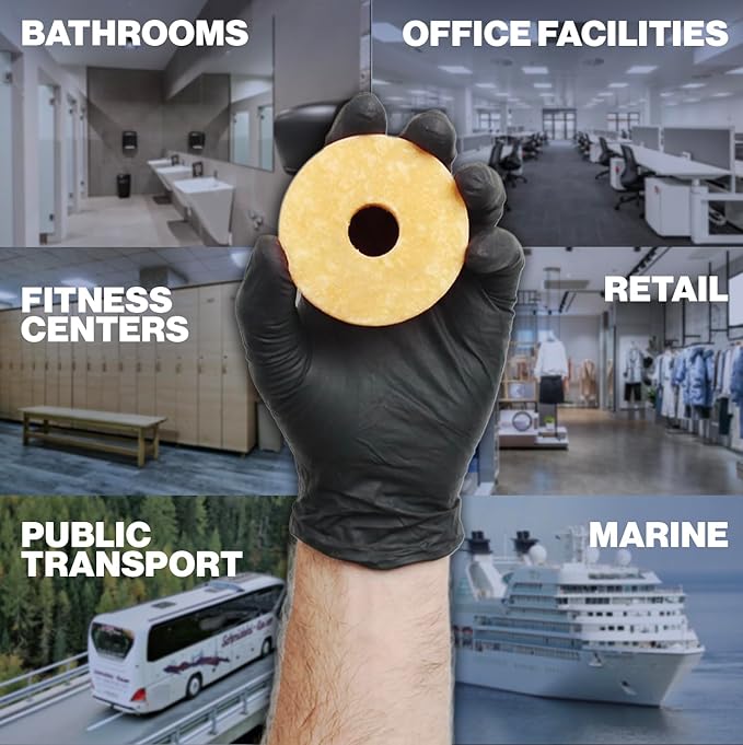 Walex Deo-Discs Bathroom Deodorizer &amp Commercial Air Freshener – Long-Lasting Odor Eliminator for Public Restrooms Buses Locker Rooms Trash Areas &amp Facilities – Silent Fragrance No Batteri