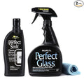 HOPE'S Perfect Sink Cleaner and Polish 8.5 Fl Oz and Perfect Glass Cleaner Spray with Microfiber Cloth 32 Fl Oz Bundle