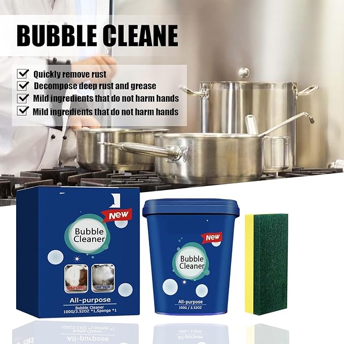Stainless Steel Cleaning Paste - Remove Black Scales Rust &amp Grease For Kitchen Utensils Gentle Hand-Friendly Formula(2PCS)