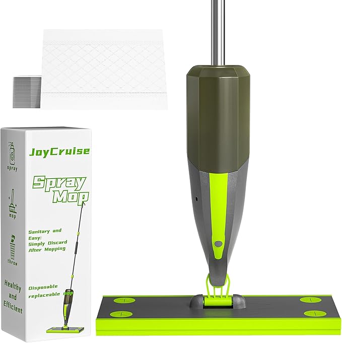 Spray Mop for Cleaning Spray Wet Dry Mops with 60 Dry Pads &amp 420ML Refillable Bottle Flat Mop for Hardwood Tile Laminate Vinyl and Marble Floors