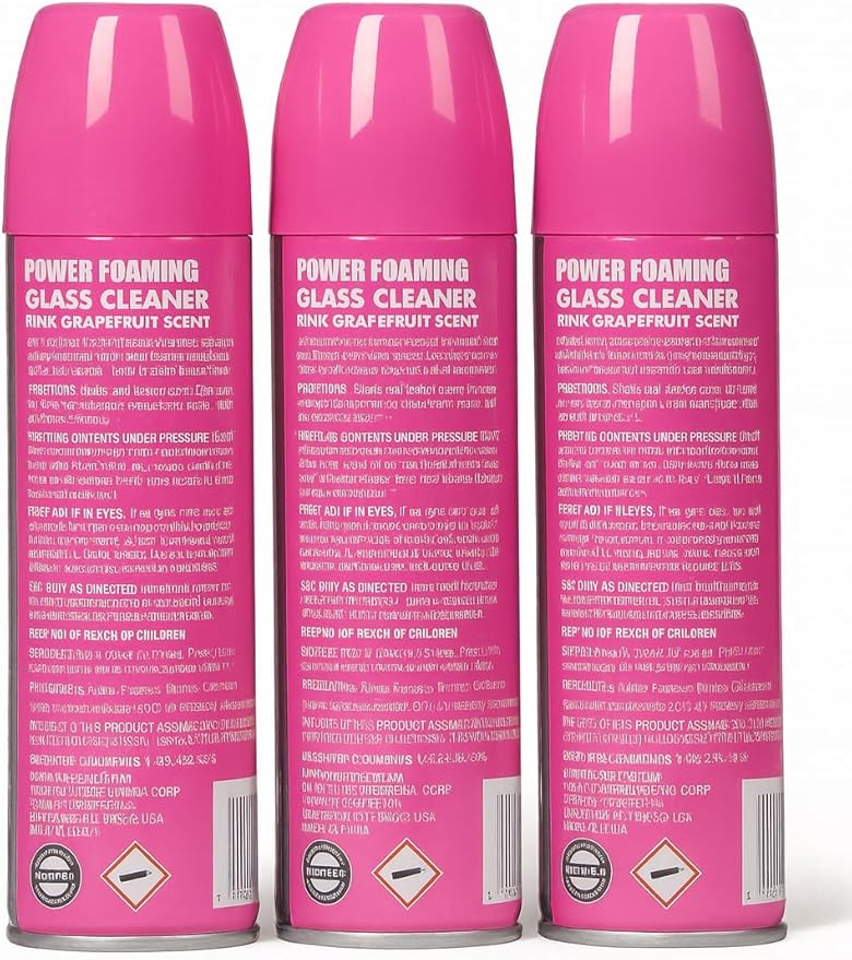 3-pack Homebright Power Foaming Kitchen Cleaner Pink Grapefruit Scent All-Purpose Grease and Grime Remover Plant-Based 10 oz