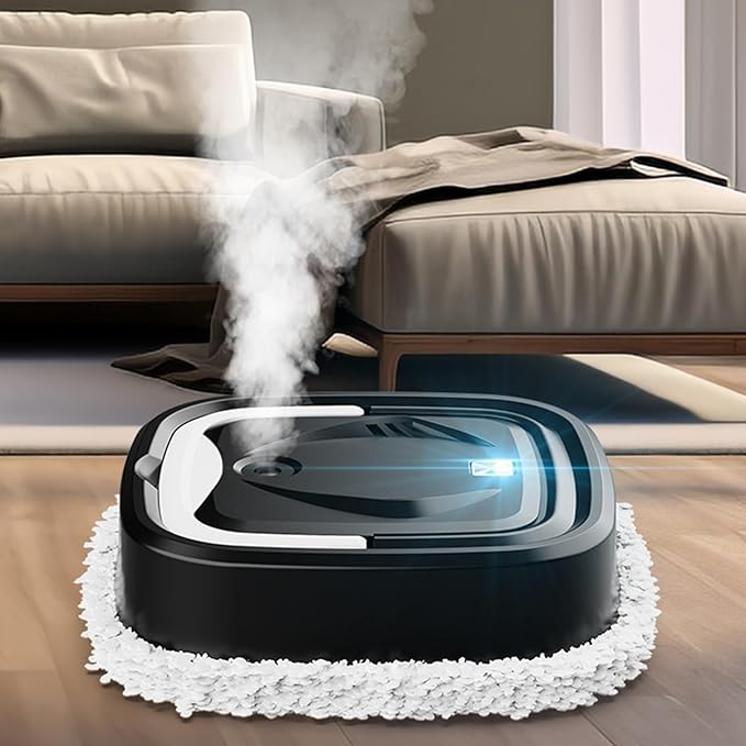 Practical Low Noise Robot for Peaceful Night Use Multifunction Wet Dry Mopping on Multiple Surfaces Types Quiet Machine