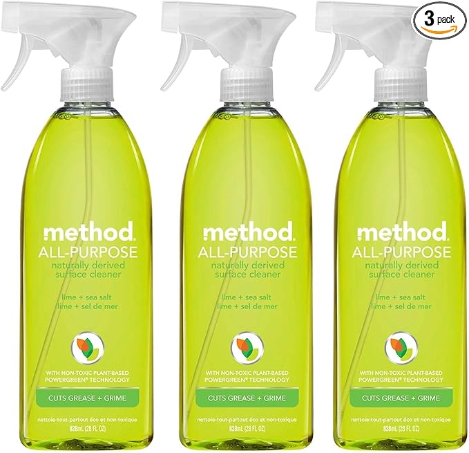 Method All Purpose Natural Surface Cleaning Spray - 28 Oz - Lime Sea Salt - 3 Pk