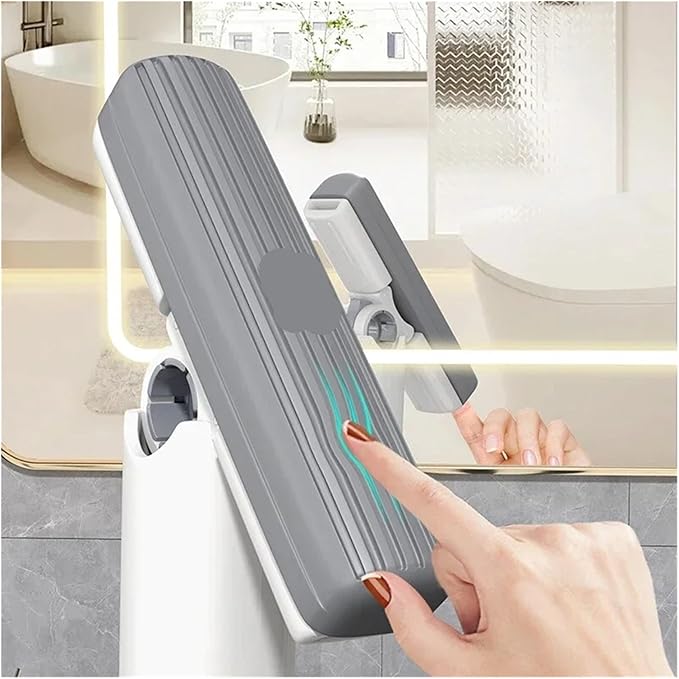 Portable Mini Mop for Kitchen Bedroom Bathroom &amp Tabletop Glass Cleaning - Compact and Cleaning Tool(1 Handle 2Head)