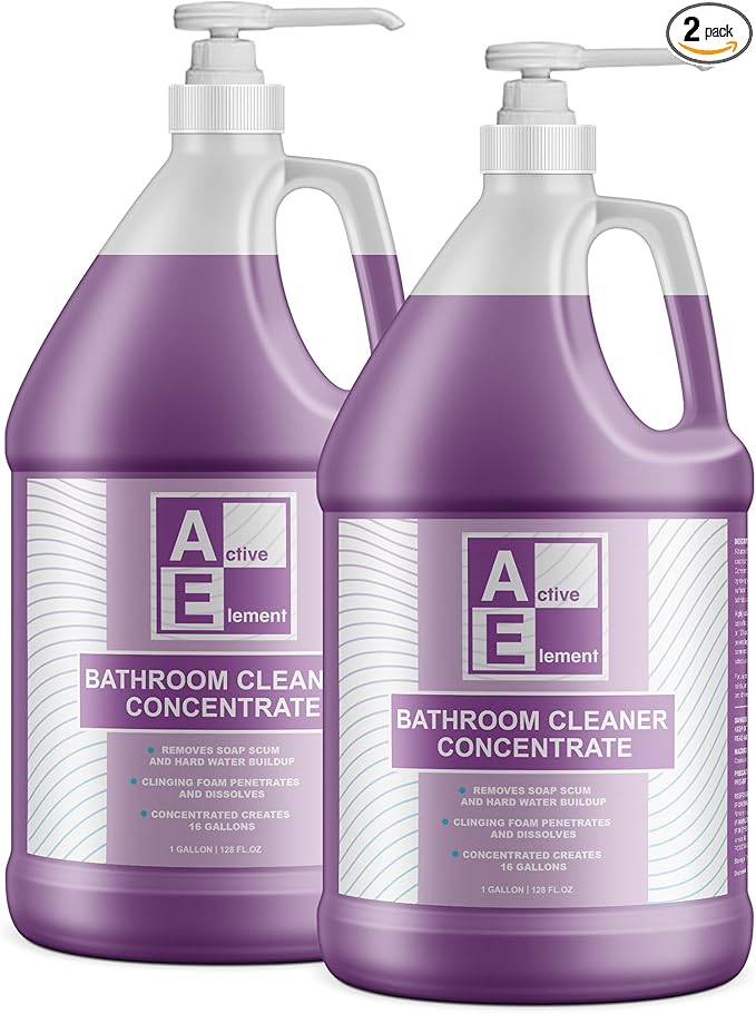 Bathroom Cleaner Concentrate- Makes 64 Gallons -Multipurpose Foaming Spray for Tub and Tile Shower Sink Bathtub and Toilet
