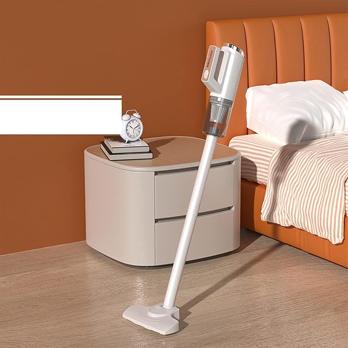 Portable Cordless Stick VacuumLong Runtime High Power Suction Vacuum CleanerLight Weight Household Vacuum Cleaner for CarpetHardwood FloorPet Hair