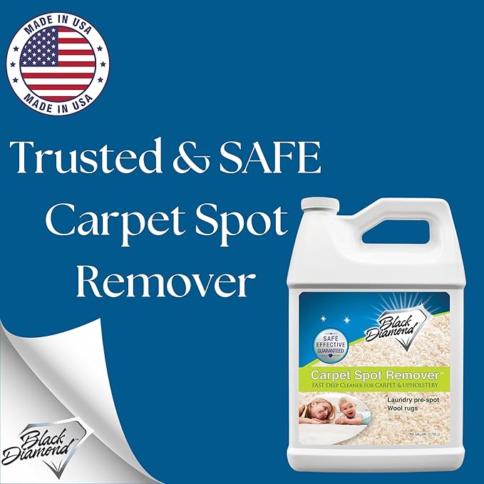Black Diamond Stoneworks Carpet &amp Upholstery Cleaner: Fast Acting Deep Cleaning Spot &amp Stain Remover Spray Also Works Great on Rugs Couches and Car Seats (1-Gallon)