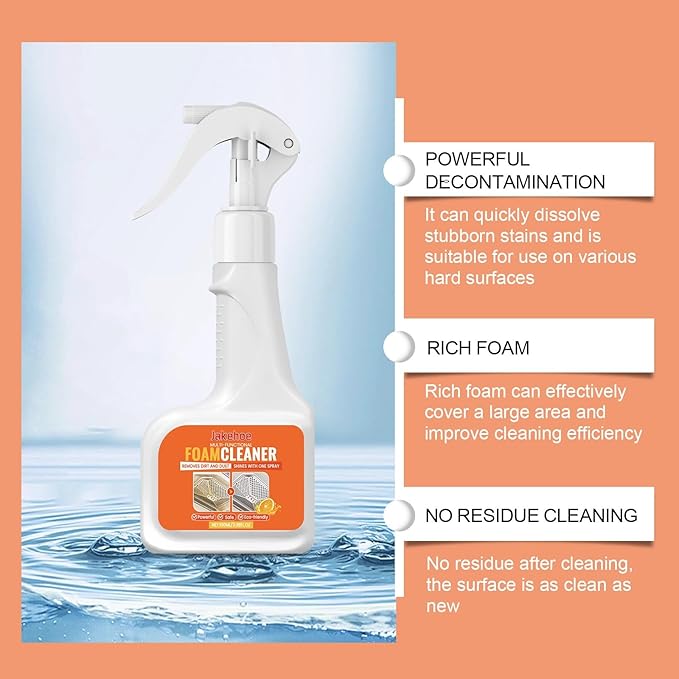 Multi-Purpose Foam Cleaner Powerful Stain &amp Grease Remover For Home Surfaces Safe &amp Long-Lasting(3PCS)