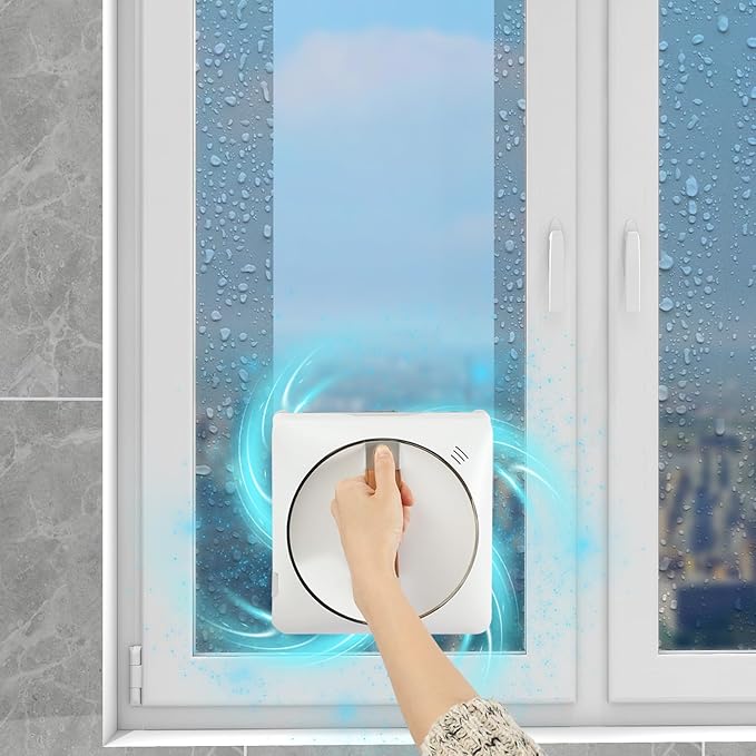 Window Cleaning RobotSmart Window Cleaning RobotIntelligent Cleaning with 4 Removable Cleaning ClothsRemote Control Window Cleaner Robot for Glass Marble Mirror